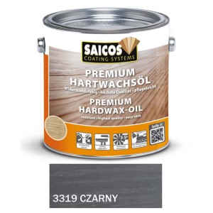 SAICOS 3319 Twardy Wosk Olejny Premium CZARNY Kryjący Ultra Mat 0,75 litra 1 szt.