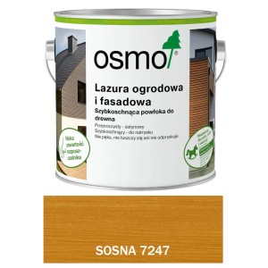 OSMO 7247 Lazura Ogrodowa i Fasadowa SOSNA 2,5 litra 1 szt.