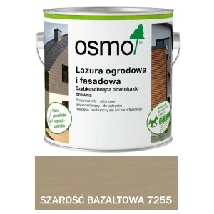 OSMO 7255 Lazura Ogrodowa i Fasadowa SZAROŚĆ BAZALTOWA 2,5 litra 1 szt.