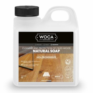 WOCA Natural Soap White (Białe) Mydło Naturalne do Pielęgnacji Oleju i Wosku | 1 litr 1 szt.