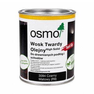 OSMO 3094 Czarny Matowy Antypoślizgowy (R9) Wosk Twardy Olejny ANTI-SLIP | 0,75 litra 1 szt.